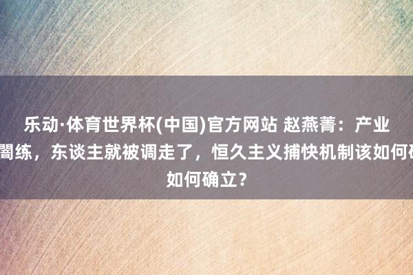 乐动·体育世界杯(中国)官方网站 赵燕菁：产业还没闇练，东谈主就被调走了，恒久主义捕快机制该如何确立？